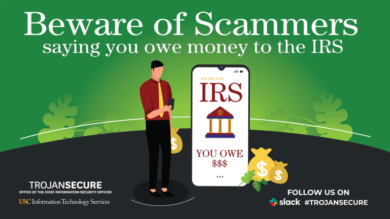 Beware of scammers saying you owe money to the IRS!